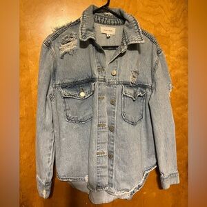 Dear John Light Blue Distressed Jean Jacket